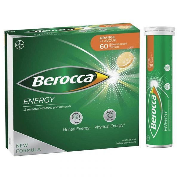 Berocca Energy Vitamin B C Orange Flavour Effervescent Tablets 1