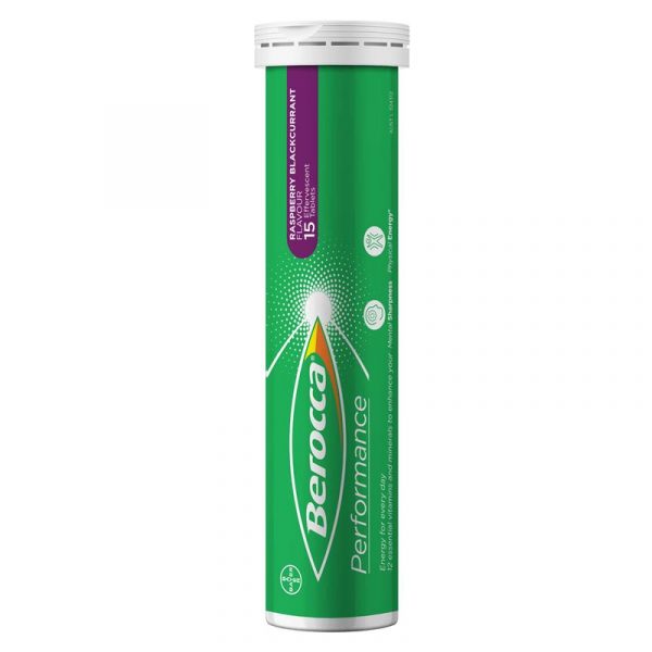 Berocca Energy Vitamin B C Raspberry Blackcurrant Flavour Effervescent Tablets 60 Pack 8