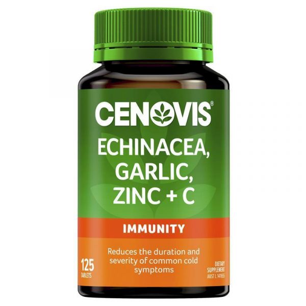 Cenovis Echinacea Garlic Zinc Vitamin C for Immune Support 125 Tablets 1