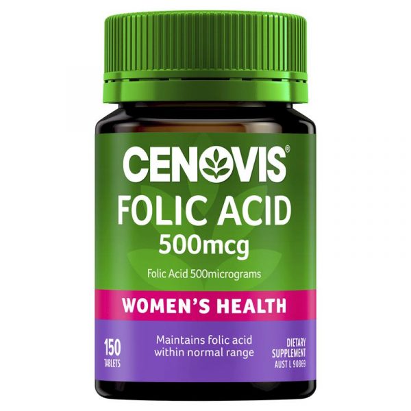 Cenovis Folic Acid 500mcg for Womens Health 150 Tablets 1