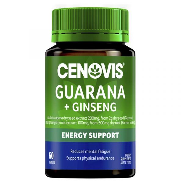 Cenovis Guarana Ginseng for Energy Stamina Support 60 Tablets 1