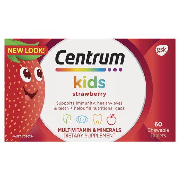 Centrum Kids Multi Vitamin 60 Strawberry Tablets 3