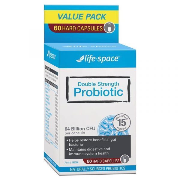 Life Space Double Strength Probiotic 60 Capsules Exclusive Size 1