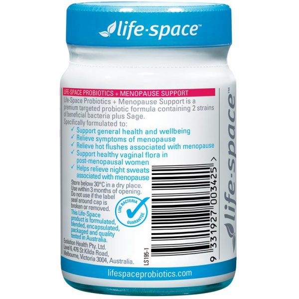 Life Space Probiotics Menopause Support 30 Capsules 2