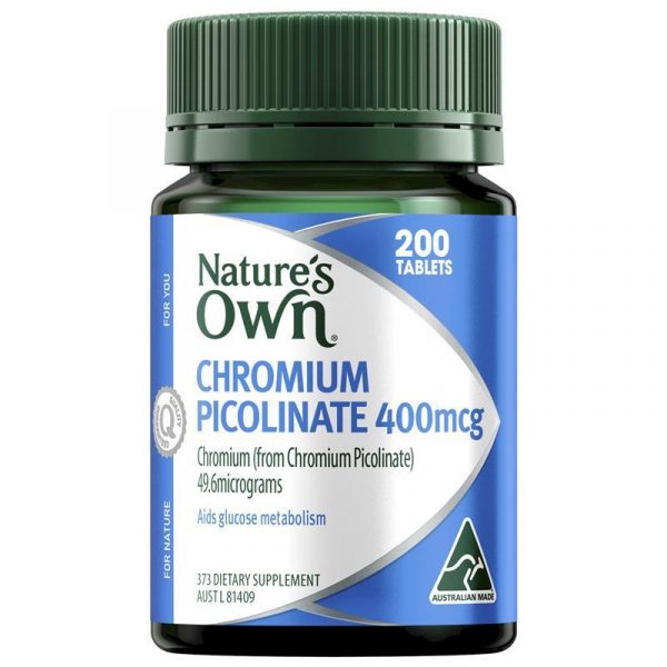 Natures Own Chromium Picolinate 400mcg 200 Tablets 1