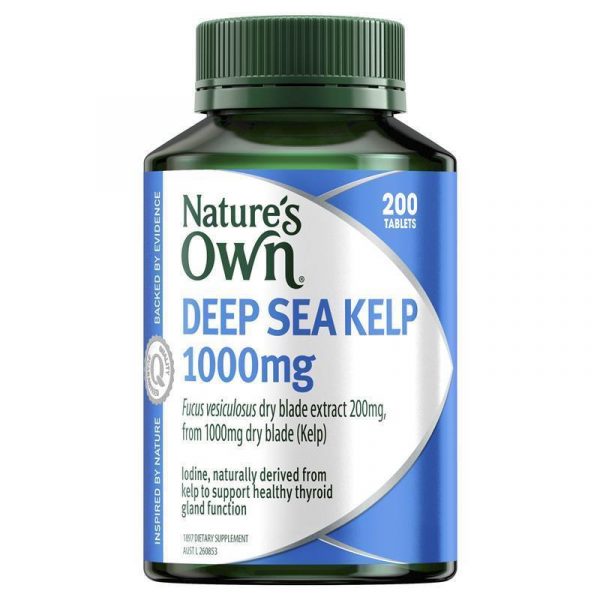 Natures Own Deep Sea Kelp 1000mg with Iodine 200 Tablets 1