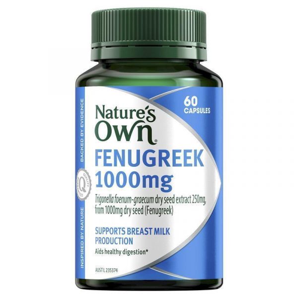 Natures Own Fenugreek 1000mg for Breast Milk Production Support 60 Capsules 1