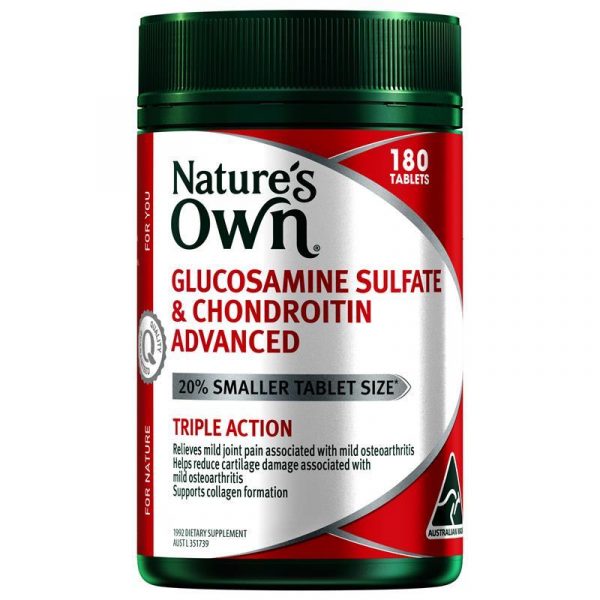 Natures Own Glucosamine Sulfate Chondroitin Advanced for Joint Health 180 Tablets 1