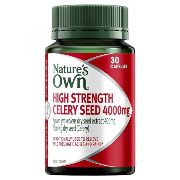 Natures Own High Strength Celery Seed 4000mg 30 Capsules 1