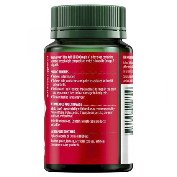 Natures Own Ultra Krill Oil 1000mg 30 Capsules 3