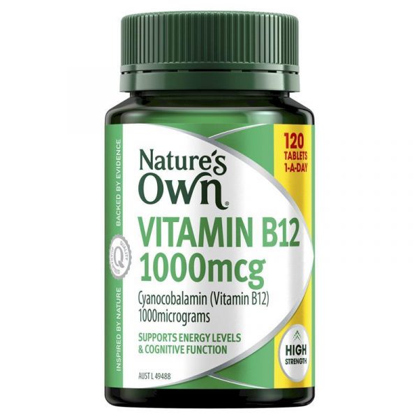 Natures Own Vitamin B12 1000mcg with Vitamin B for Energy 120 Tablets 1