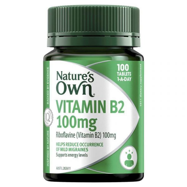 Natures Own Vitamin B2 100mg with Vitamin B for Energy 100 Tablets 1