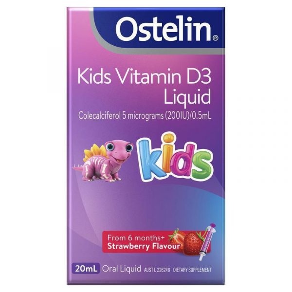 Ostelin Kids Vitamin D Liquid D3 for Childrens Bone Health Immune Support 20mL 1