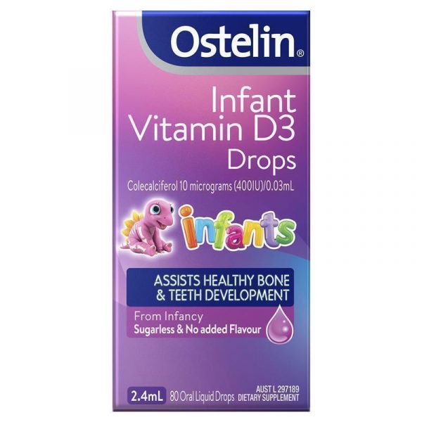 Ostelin Vitamin D Infant Drops D3 for Kids Bone Health Immune Support 2 1