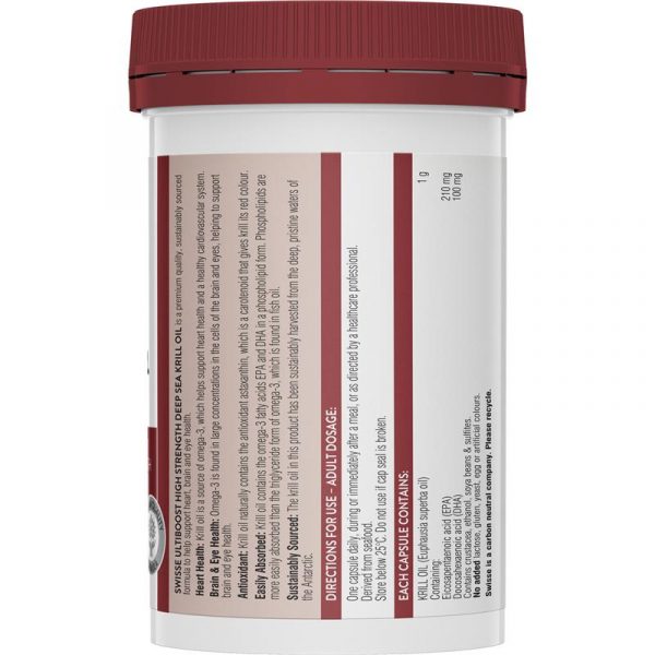 Swisse Deep Sea Krill Oil 1000mg 60 Capsules Exclusive Size 2