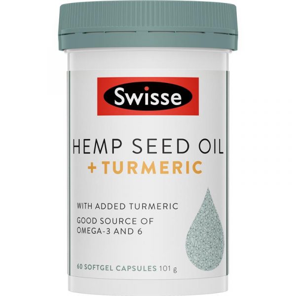 Swisse Hemp Seed Oil Turmeric 60 Capsules 1