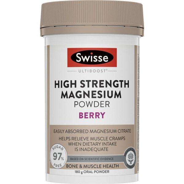 Swisse High Strength Magnesium Powder Berry 180g 1