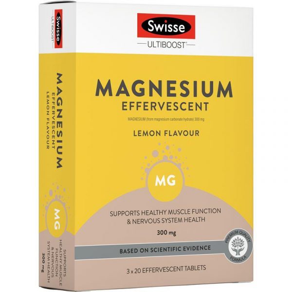 Swisse Ultiboost Magnesium 300mg 60 Effervescent Tablets 1