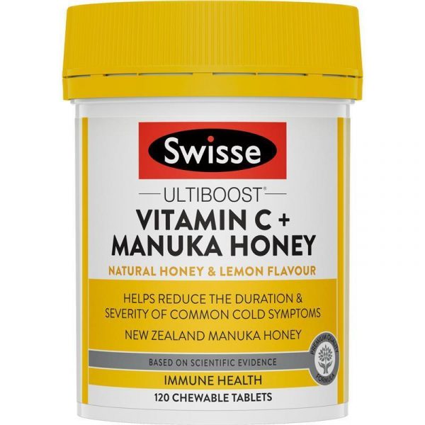 Swisse Ultiboost Vitamin C Manuka Honey 120 Tablets 1