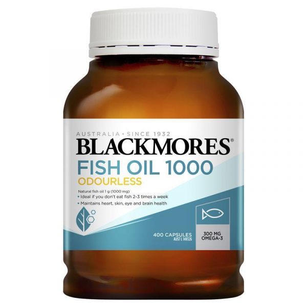 Blackmores Odourless Fish Oil 1000mg Omega 3 400 Capsules 1