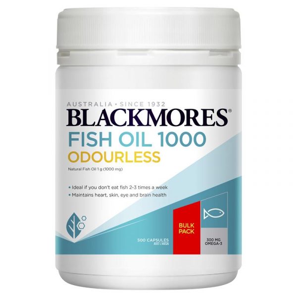 Blackmores Odourless Fish Oil 1000mg Omega 3 500 Capsules