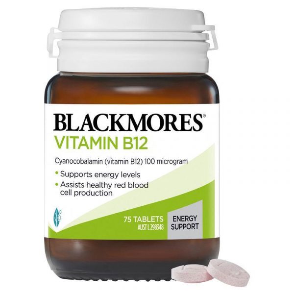 Blackmores Vitamin B12 Energy Support 75 Tablets 1