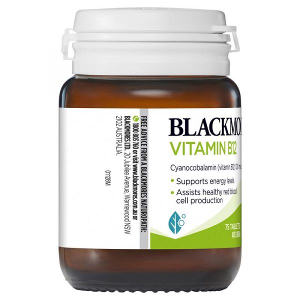 Blackmores Vitamin B12 Energy Support 75 Tablets 2