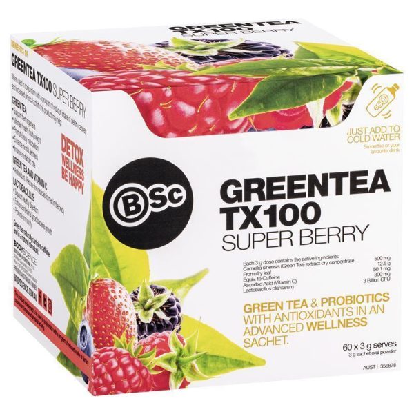 BSC Green Tea TX100 Super Berry 60 x 3g Serve 1