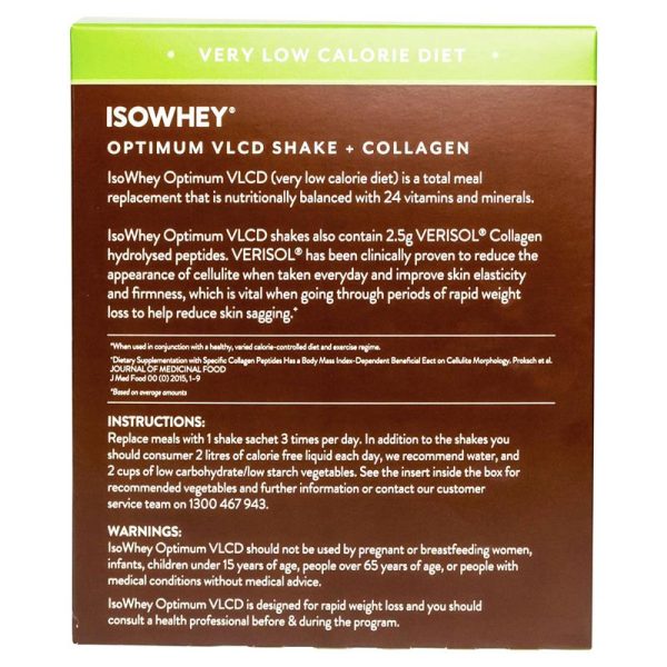 IsoWhey Optimum VLCD Shake + Collagen Chocolate Fudge 18 x 55g - Image 3