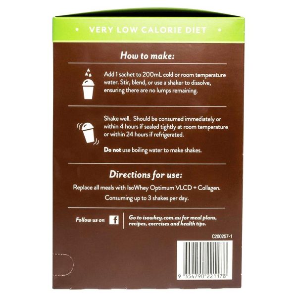 IsoWhey Optimum VLCD Shake Collagen Chocolate Fudge 18 x 55g 4