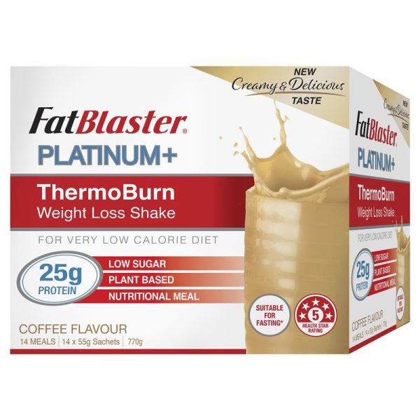 Naturopathica Fatblaster Platinum Thermoburn Weight Loss Shake Coffee 14 x 55g Sachet 1