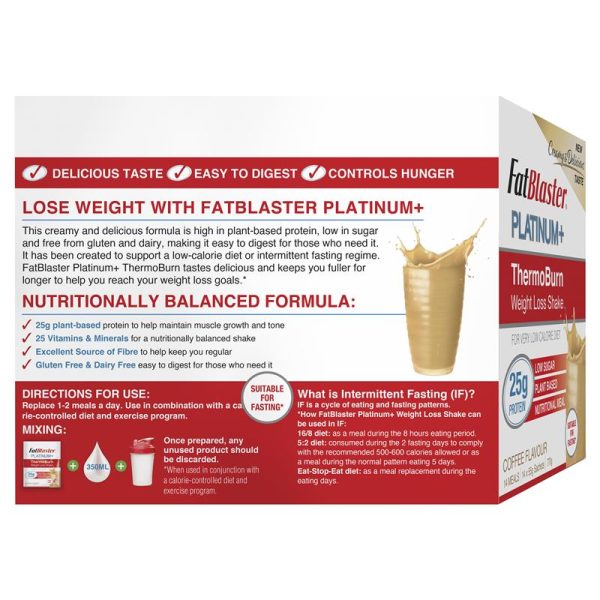 Naturopathica Fatblaster Platinum Thermoburn Weight Loss Shake Coffee 14 x 55g Sachet 3