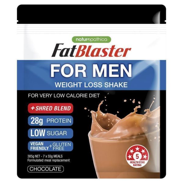 Naturopathica Fatblaster Shake for Men Chocolate Pouch 385g 1