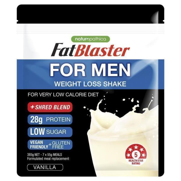 Naturopathica Fatblaster Shake for Men Vanilla Pouch 385g 1