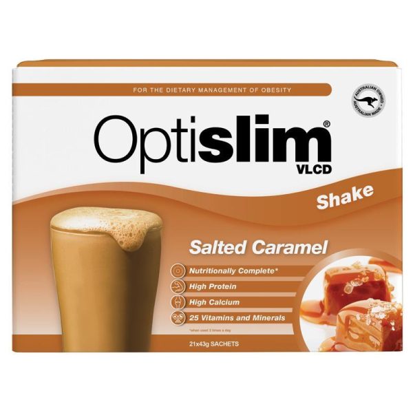 Optislim VLCD Meal Replacement Shake Salted Caramel 21x43g Sachets