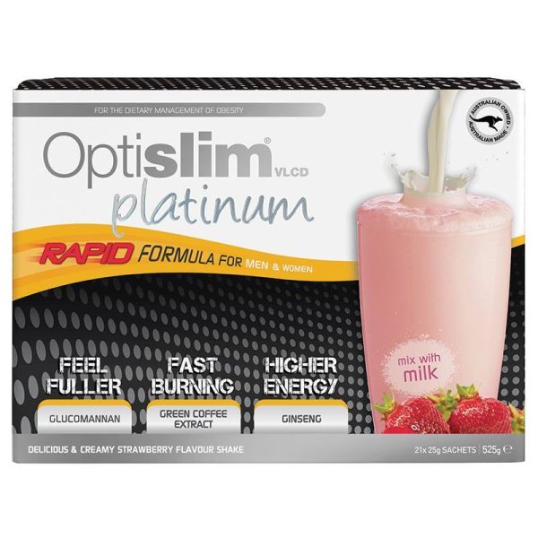 Optislim VLCD Platinum Strawberry Shake 21x25g Sachets