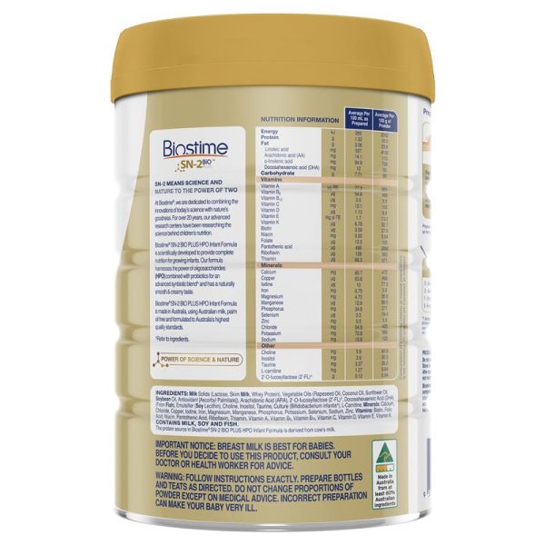 Biostime SN 2 BIO PLUS HPO Infant Formula Stage 1 800g 2