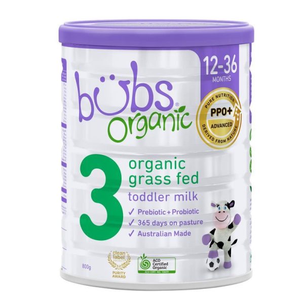 Bubs Organic Grass Fed Toddler Milk 800g 1