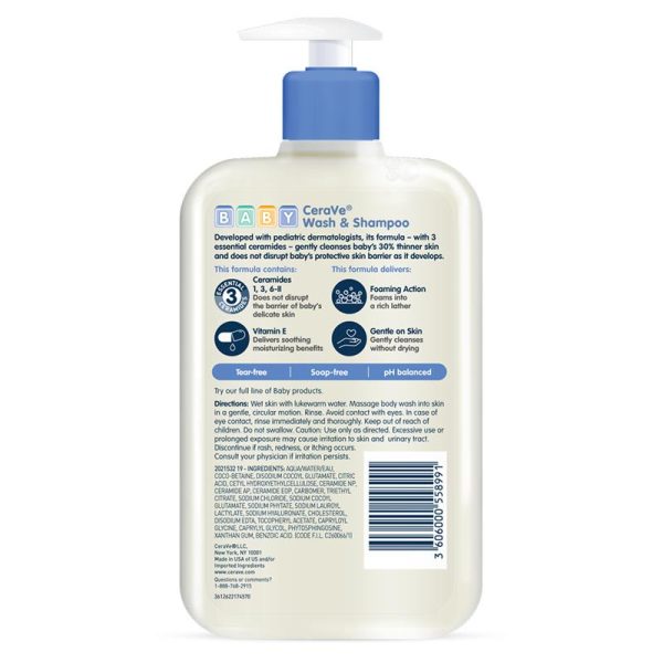 CeraVe Baby Wash Shampoo 473ml 3