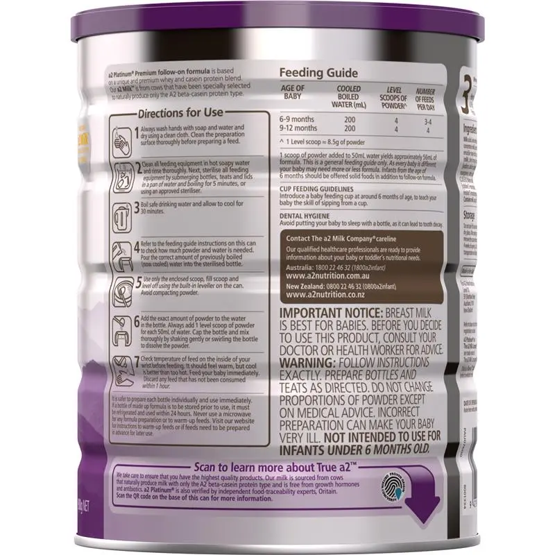A2 Stage 2 2 A2 Platinum Premium Follow On Formula Stage 2 From 6 Months - Image 2
